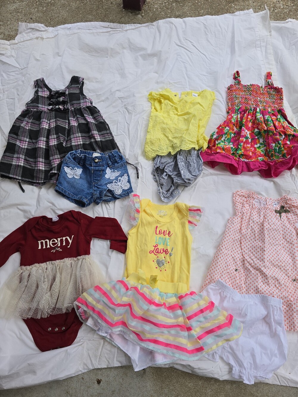 10 Pc Name Brand Infant Girl Clothing Lot